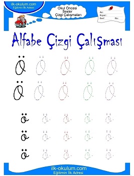 Çocuklar İçin Sesler Çizgi Çalışmaları Çalışma Sayfaları 